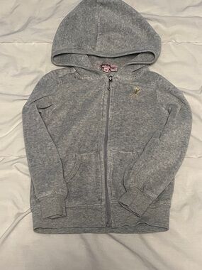 Juicy Couture Kids Heather Gray Zip Hoodie